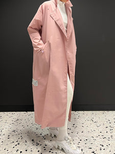 PINK ROSE OVERSIZED SIDE-LOGO COAT