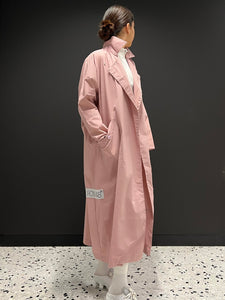 PINK ROSE OVERSIZED SIDE-LOGO COAT