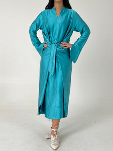 Tiffany Blue Silk Caftan