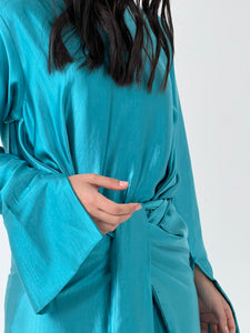 Tiffany Blue Silk Caftan