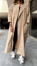 BEIGE OVERSIZED SIDE-LOGO COAT