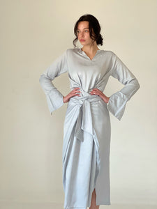 SILVER Silk Caftan