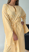 YELLOW PLAID WRAP DRESS