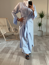 BLUE WRAP DRESS