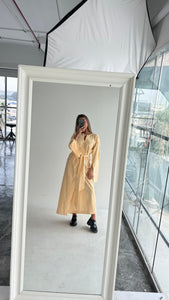 YELLOW PLAID WRAP DRESS