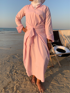 PINK WRAP DRESS