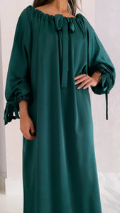 Royal Green Silk Caftan
