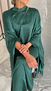 Emerald Green Silk Caftan