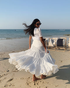 WHITE WAVES SKIRT