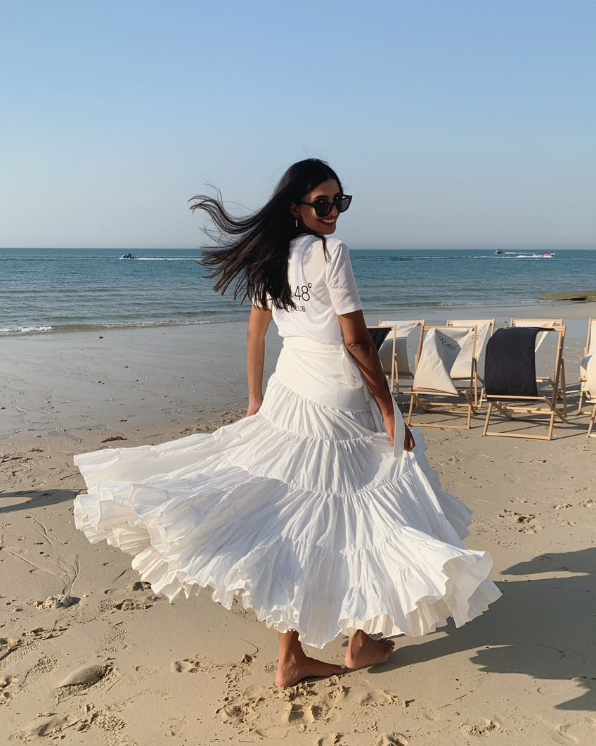 WHITE WAVES SKIRT