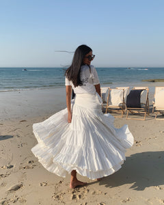 WHITE WAVES SKIRT