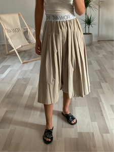 BEIGE LOGO SKIRT/SHORT