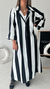 BLACK OPEN DRESS-SHIRT