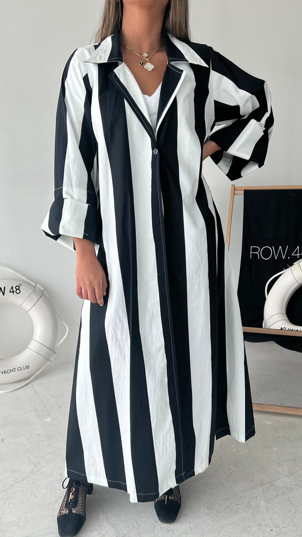 BLACK OPEN DRESS-SHIRT