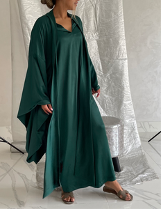Emerald Green Silk Caftan