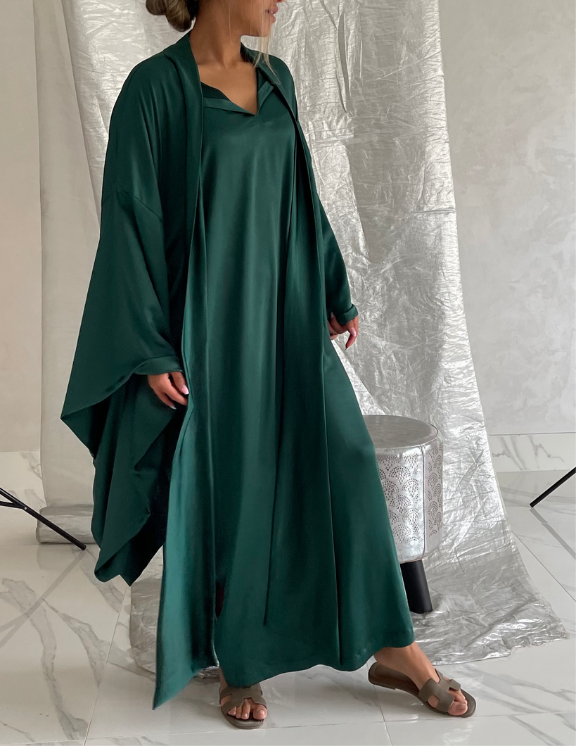 Emerald Green Silk Caftan
