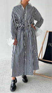 NAVY/WHITE STRIPED DRESS