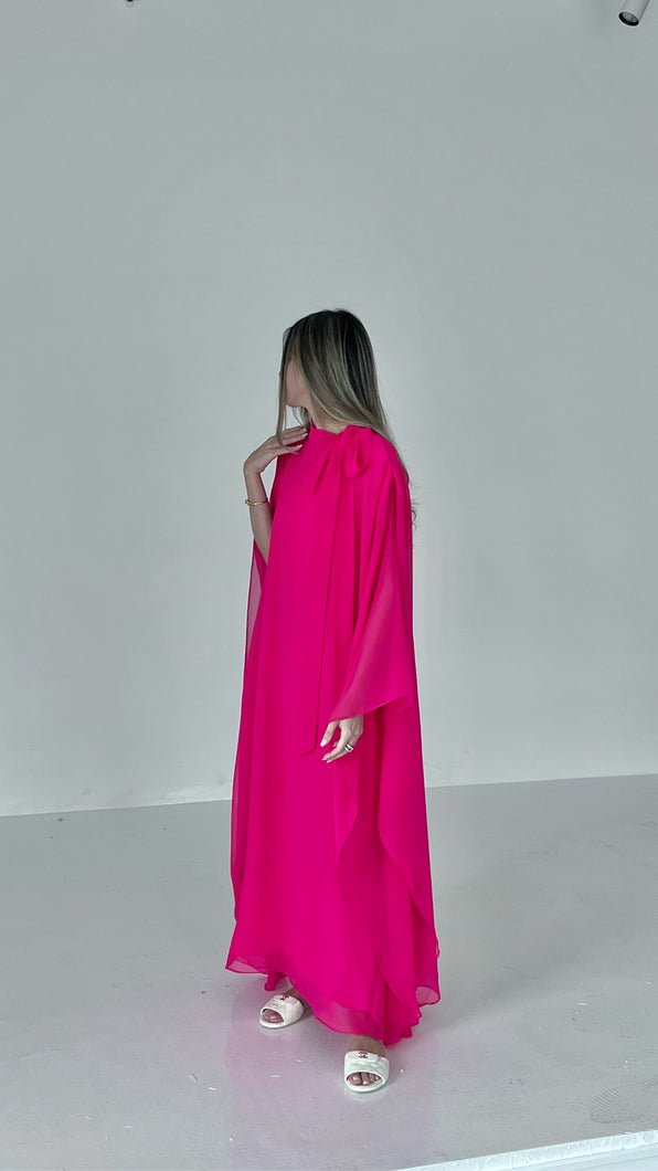 Pink Chiffon Caftan