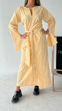 YELLOW PLAID WRAP DRESS
