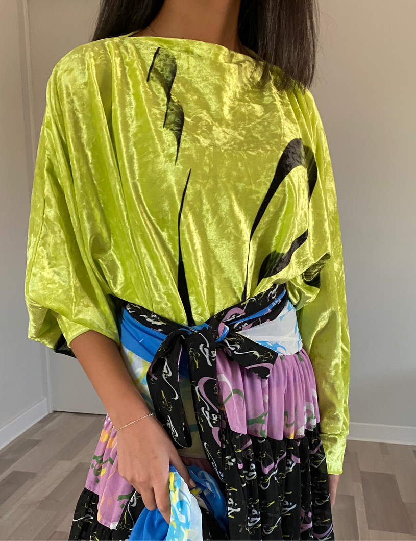 KJ x ROW Empowering Women Neon Top