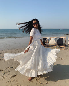 WHITE WAVES SKIRT