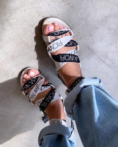 LOGO GLADIATORS SANDALS