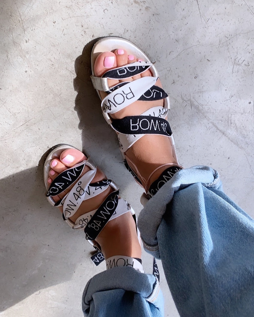 LOGO GLADIATORS SANDALS