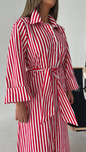 RED STRIPED DRESS-SHIRT